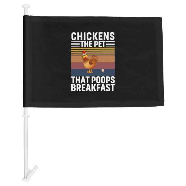 Chicken Lover | Chickens The Pet Car Flag (Front)