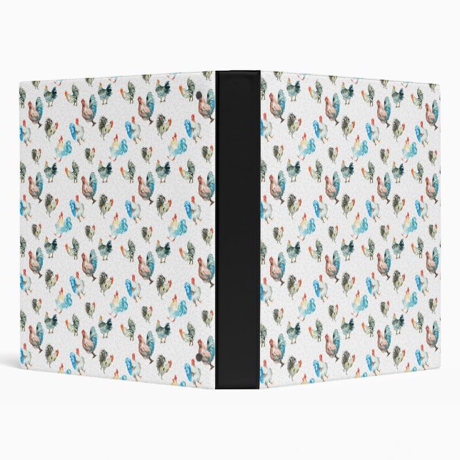 Chicken Lover Country Hens 3 Ring Binder (Background)