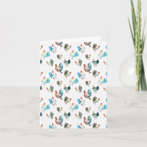 Chicken Lover Country Hens Card
