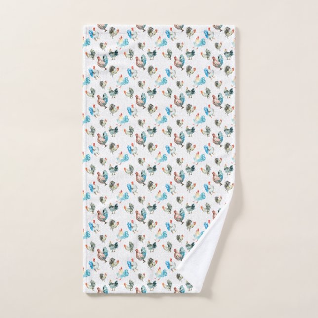 Chicken Lover Country Hens Hand Towel (Hand Towel)