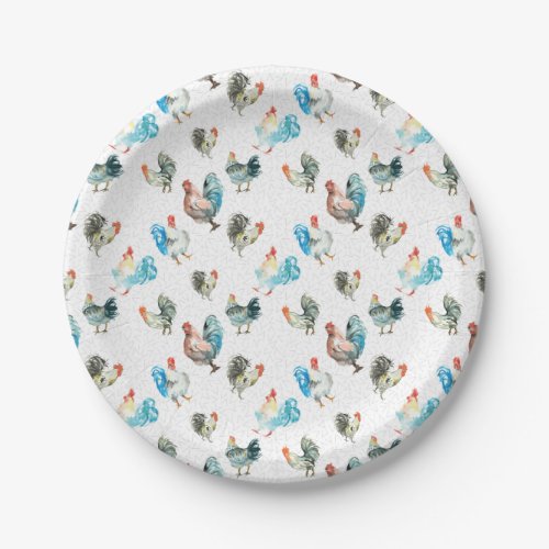 Chicken Lover Country Hens Paper Plates