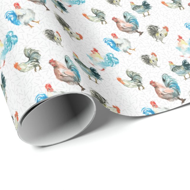 Chicken Lover Country Hens Wrapping Paper (Roll Corner)
