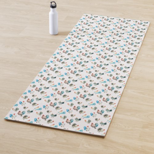 Chicken Lover Country Hens Yoga Mat