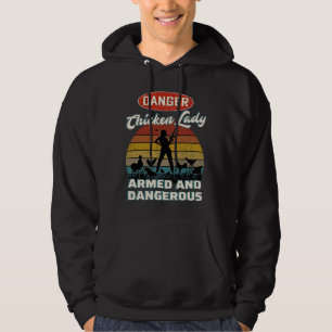 Chicken Lover Danger Chic Hoodie