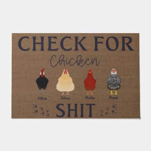 Chicken Lover Doormat  Farmhouse Mat