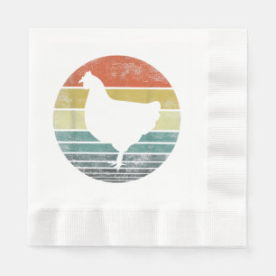 Chicken Lover Gifts Funny Farmer Retro Vintage Far Napkins