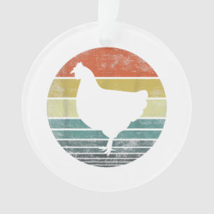 Chicken Lover Gifts Funny Farmer Retro Vintage Far Ornament