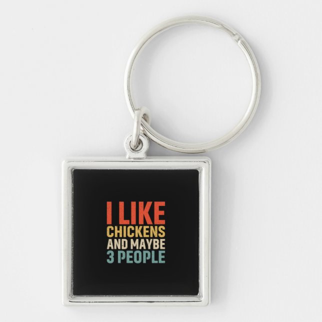 Chicken Lover | I Like Chickens Keychain (Front)
