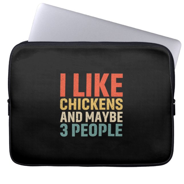 Chicken Lover | I Like Chickens Laptop Sleeve (Front)