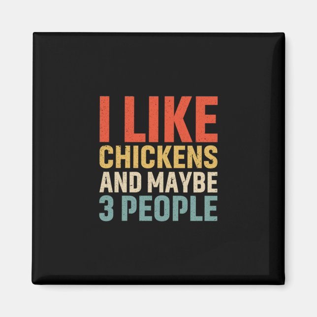 Chicken Lover | I Like Chickens Magnet (Front)