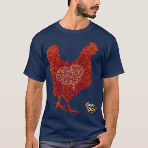 Chicken Lover Maroon Barn Shirt USA
