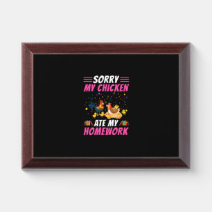 Chicken Lover   My Chicken Ate My Homework Award Plaque