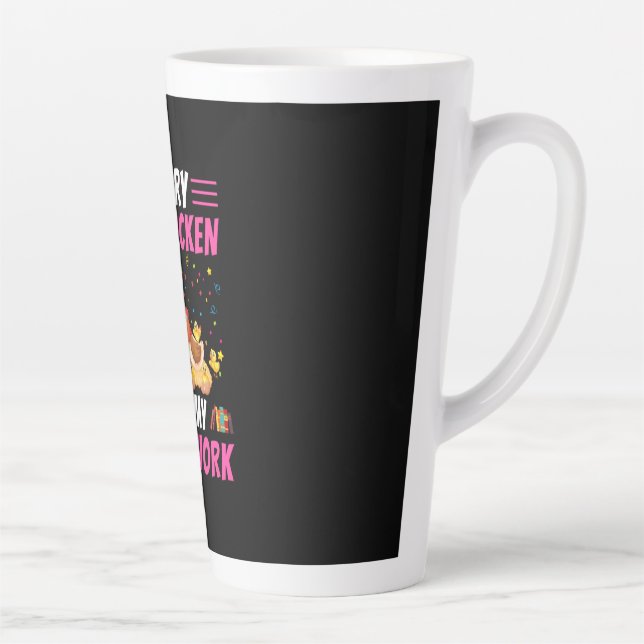 Chicken Lover | My Chicken Ate My Homework Latte Mug (Right)