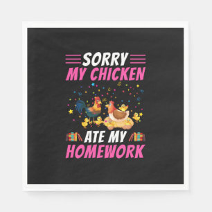 Chicken Lover My Chicken Ate My Homework Napkins