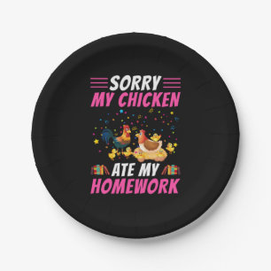 Chicken Lover   My Chicken Ate My Homework Paper Plates