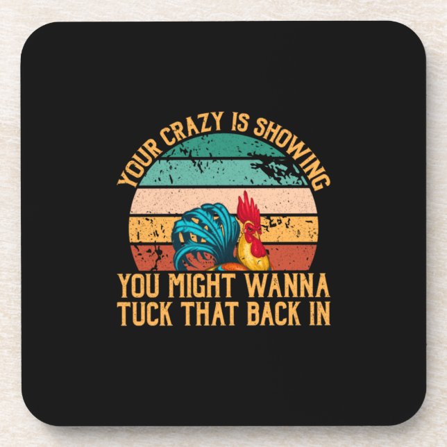Chicken Lover | You Might Wanna Tuck Beverage Coaster (Front)