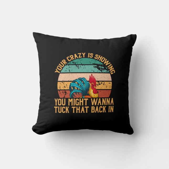 Chicken Lover | You Might Wanna Tuck Throw Pillow (Front)