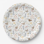 Chicken Lovers Farmyard Animal Floral Party Paper Plates
