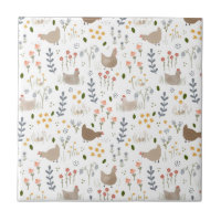 Chicken Lovers Farmyard Animal Pretty Floral