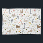 Chicken Lovers Farmyard Animal Pretty Floral Kitchen Towel<br><div class="desc">Chicken Lovers Farmyard Animal Pretty Floral Napkins illustrated by international designer,  Kathrin Legg</div>