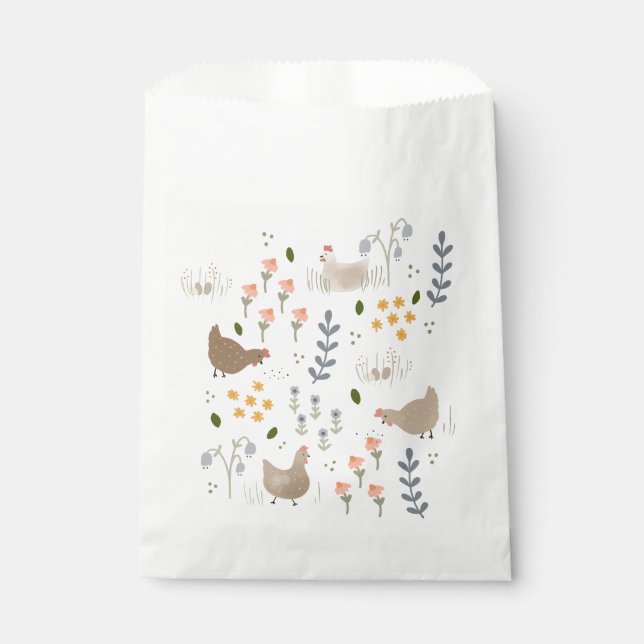 Chicken Lovers Party Baby Shower Birthday Farm Favor Bag (Front)