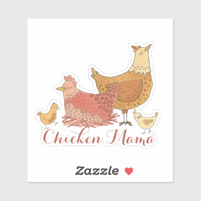 Chicken Mama Cute Sticker (Sheet)
