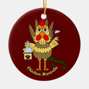 Chicken Marsala Ceramic Ornament