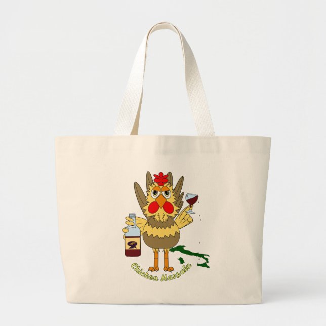 Chicken Marsala  Large Tote Bag (Front)