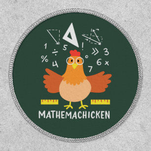 Chicken Math Gag Funny Mathemachicken Patch
