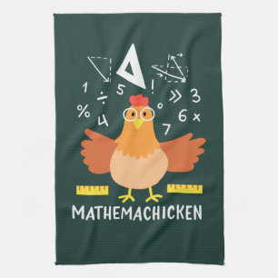 Chicken Math Gag Funny Mathemachicken Teacher Kitchen Towel