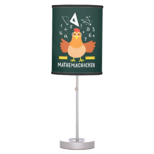Chicken Math Gag Funny Mathemachicken Teacher Table Lamp