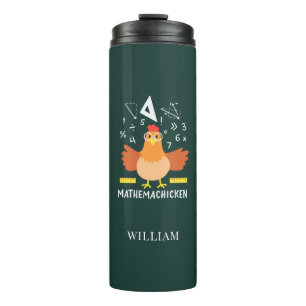Chicken Math Gag Funny Mathemachicken Teacher Thermal Tumbler