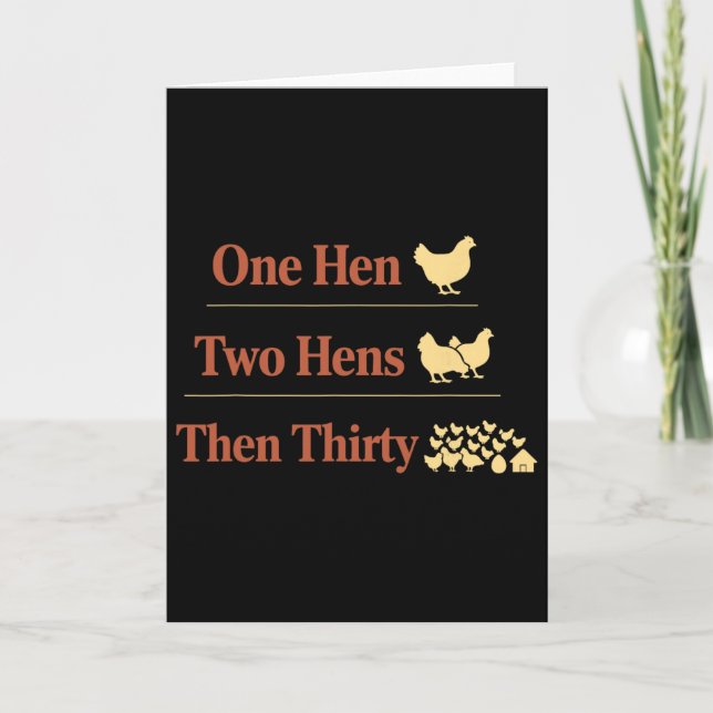 Chicken Math Too Many Chickens Ckyard Poultry Humo Card (Front)