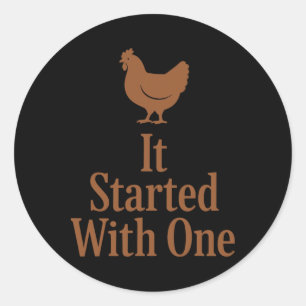 Chicken Math Too Many Chickens Ckyard Poultry Humo Classic Round Sticker