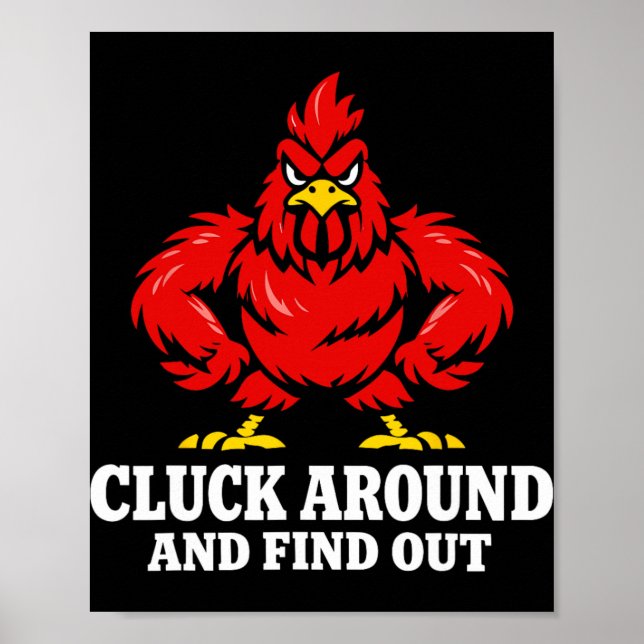Chicken Math Too Many Chickens Ckyard Poultry Humo Poster (Front)