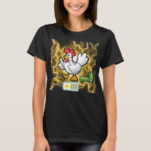 Chicken Mom Energy Funny Farm Lover Design Proud T-Shirt