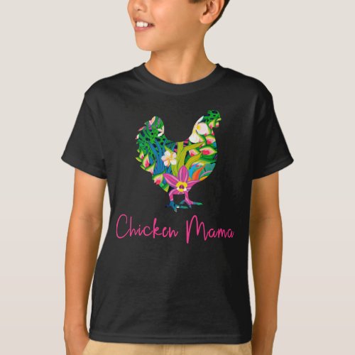 Chicken mom hen peasants farmer woman cute chicken T_Shirt