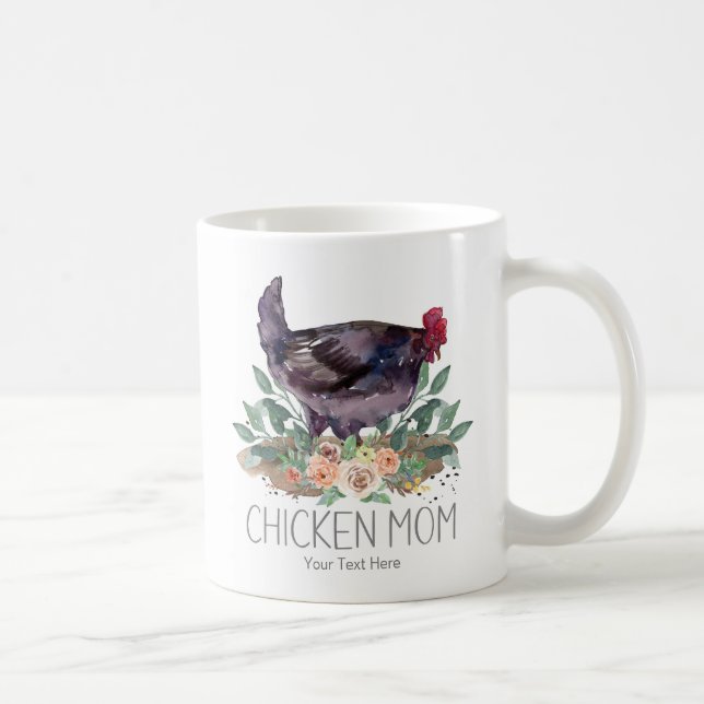 Chicken Mom Organic Farming Gardening Permaculture Coffee Mug (Right)