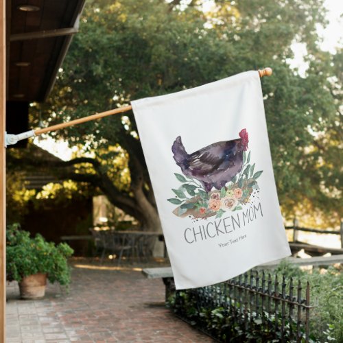 Chicken Mom Organic Farming Gardening Permaculture House Flag