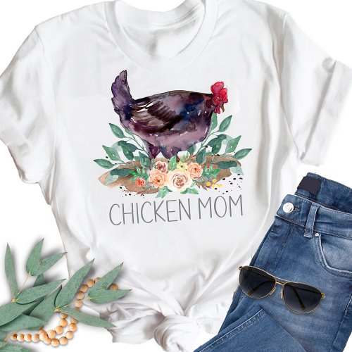 Chicken Mom Organic Farming Gardening Permaculture T_Shirt
