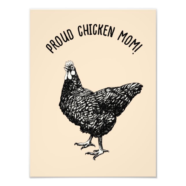 Chicken mom! photo print (Front)