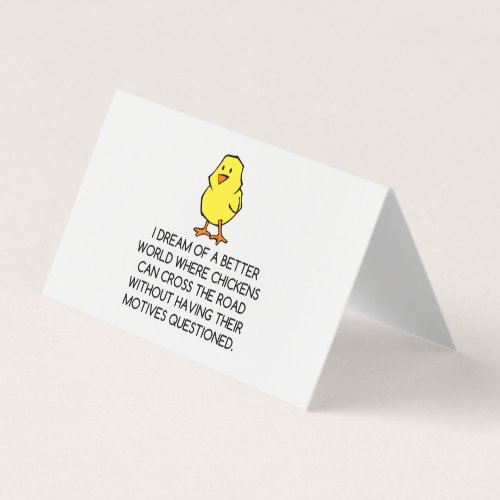 CHICKEN MOTIVES BUSINESS CARD