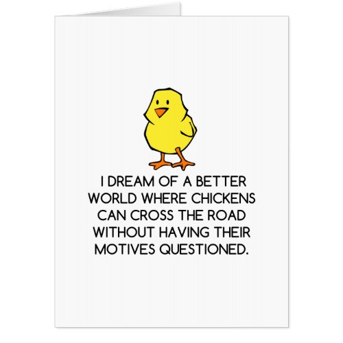 CHICKEN MOTIVES CARD