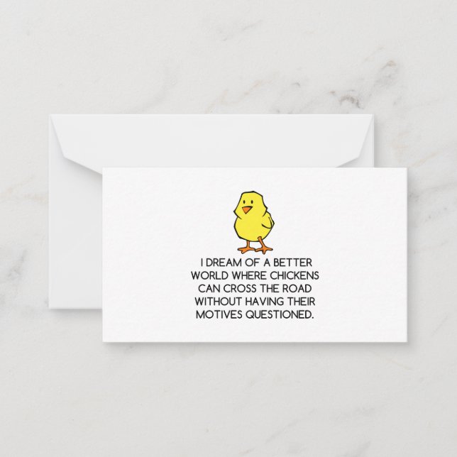 CHICKEN MOTIVES NOTE CARD (Front)
