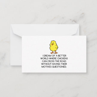 CHICKEN MOTIVES NOTE CARD