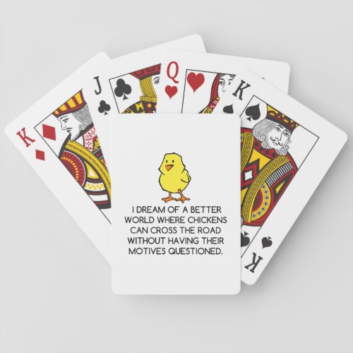 CHICKEN MOTIVES PLAYING CARDS