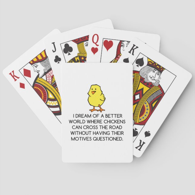 CHICKEN MOTIVES POKER CARDS (Back)