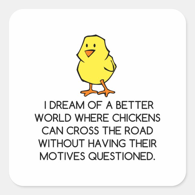 CHICKEN MOTIVES SQUARE STICKER (Front)