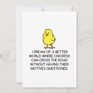 CHICKEN MOTIVES THANK YOU CARD