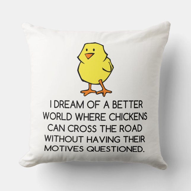 CHICKEN MOTIVES THROW PILLOW (Front)